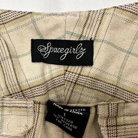 Space Girlz Size 1 Vintage Plaid Low Rise Shorts - Picture 4 of 4